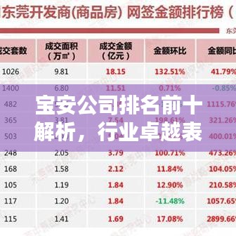 宝安公司排名前十解析，行业卓越表现引领者