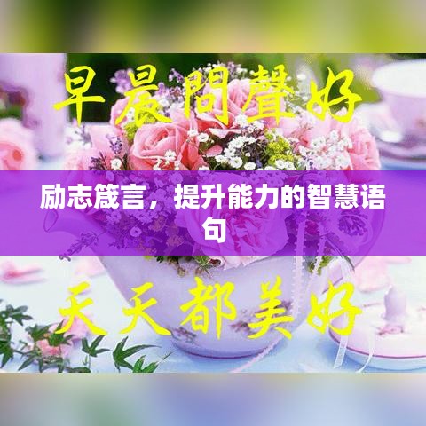 励志箴言，提升能力的智慧语句