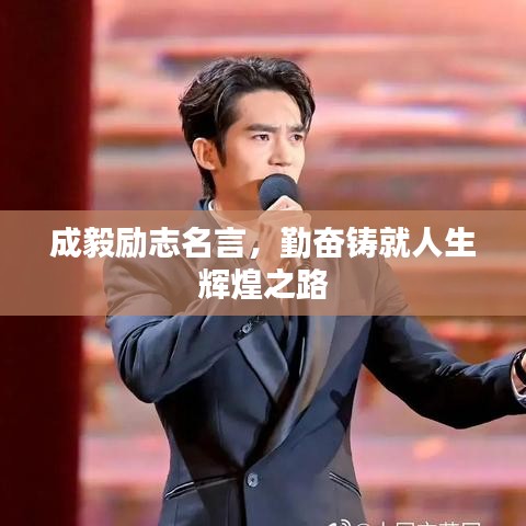 成毅励志名言，勤奋铸就人生辉煌之路