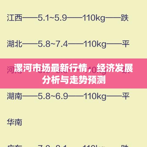漯河市场最新行情，经济发展分析与走势预测