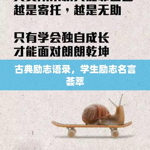 古典励志语录，学生励志名言荟萃