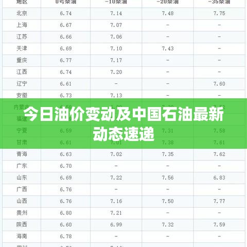 今日油价变动及中国石油最新动态速递