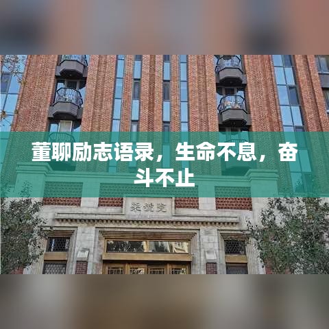 董聊励志语录，生命不息，奋斗不止