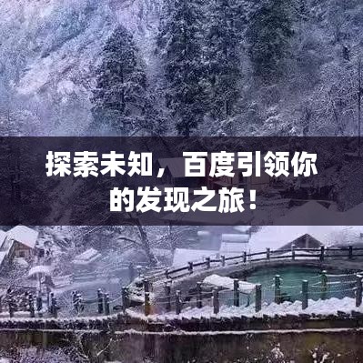 探索未知，百度引领你的发现之旅！