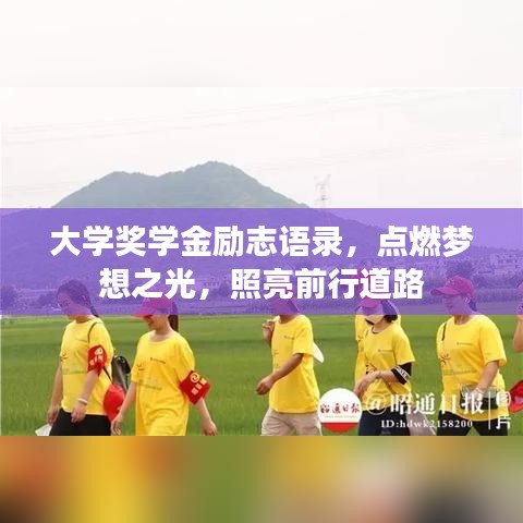 大学奖学金励志语录，点燃梦想之光，照亮前行道路