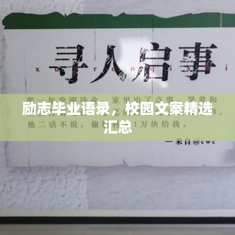 励志毕业语录，校园文案精选汇总