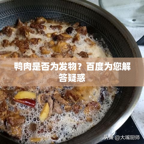 鸭肉是否为发物？百度为您解答疑惑