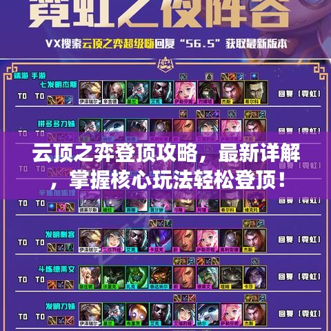 云顶之弈登顶攻略，最新详解，掌握核心玩法轻松登顶！