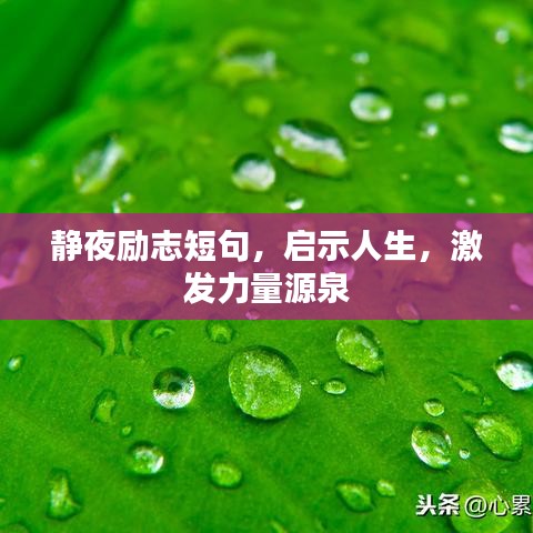 静夜励志短句，启示人生，激发力量源泉