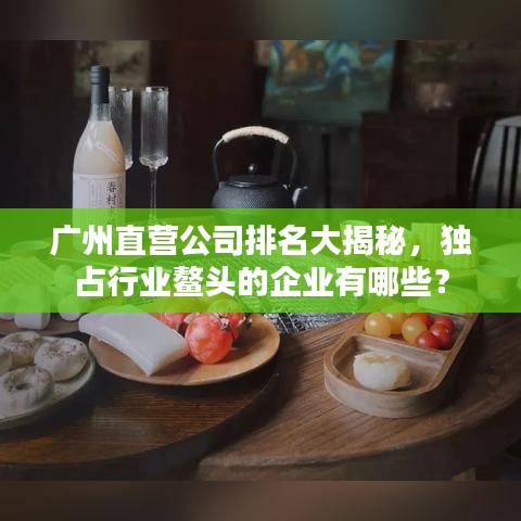 广州直营公司排名大揭秘，独占行业鳌头的企业有哪些？