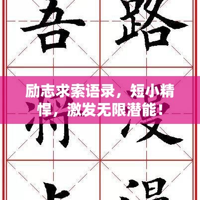 励志求索语录，短小精悍，激发无限潜能！