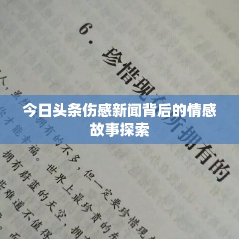 今日头条伤感新闻背后的情感故事探索