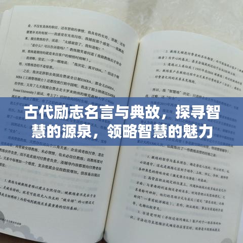 古代励志名言与典故，探寻智慧的源泉，领略智慧的魅力