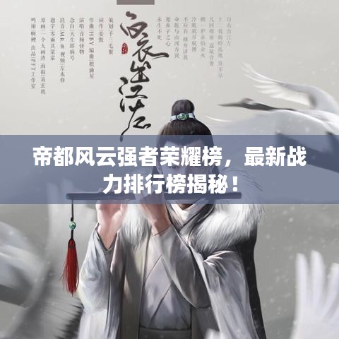 帝都风云强者荣耀榜，最新战力排行榜揭秘！