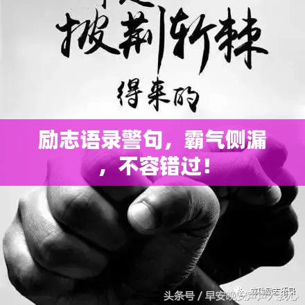 励志语录警句，霸气侧漏，不容错过！