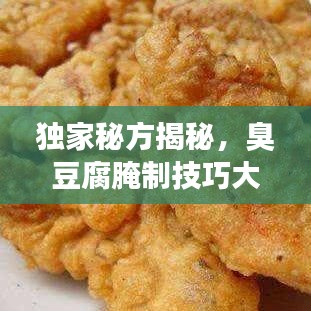 独家秘方揭秘，臭豆腐腌制技巧大公开！
