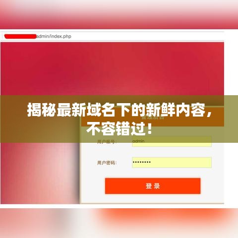 揭秘最新域名下的新鲜内容，不容错过！