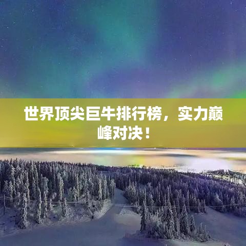 世界顶尖巨牛排行榜，实力巅峰对决！