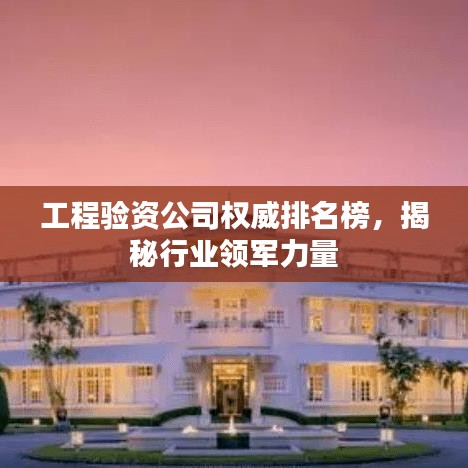 工程验资公司权威排名榜，揭秘行业领军力量
