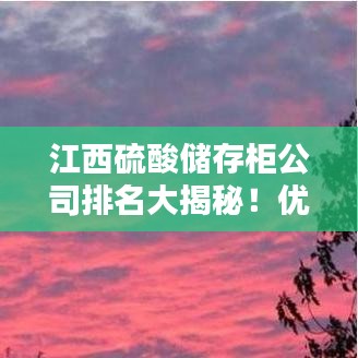 江西硫酸储存柜公司排名大揭秘！优质企业榜单不容错过