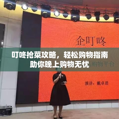 叮咚抢菜攻略，轻松购物指南助你晚上购物无忧