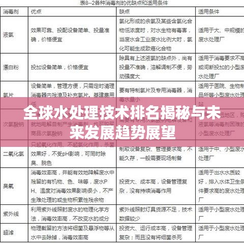 全球水处理技术排名揭秘与未来发展趋势展望
