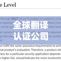 全球翻译认证公司排名大揭秘，权威性与影响力一览