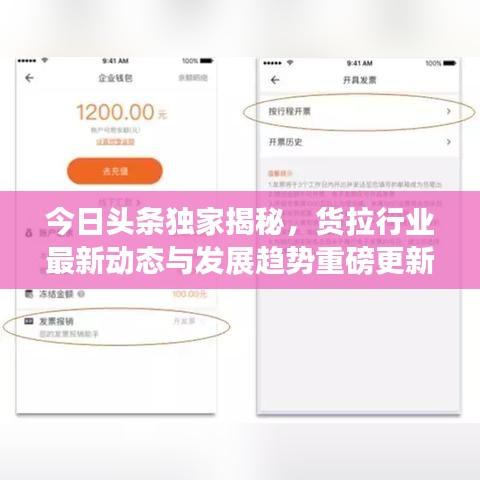 今日头条独家揭秘，货拉行业最新动态与发展趋势重磅更新