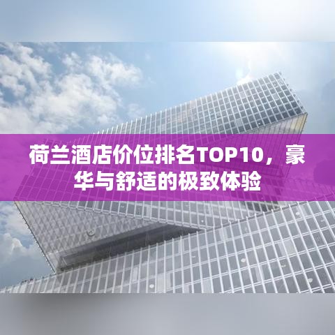 荷兰酒店价位排名TOP10，豪华与舒适的极致体验