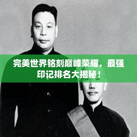 完美世界铭刻巅峰荣耀，最强印记排名大揭秘！