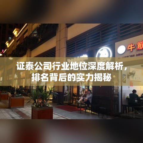 证泰公司行业地位深度解析，排名背后的实力揭秘